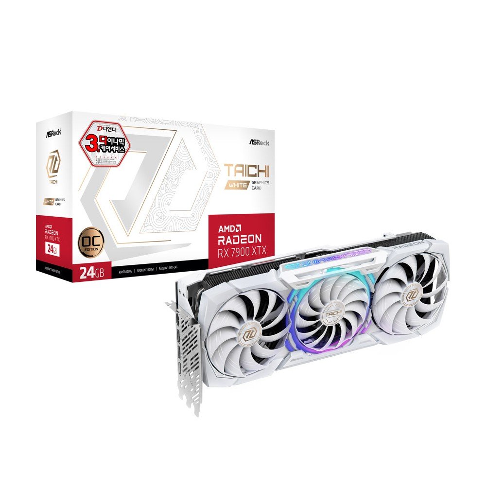 ASRock 라데온 RX 7900 XTX Taichi White OC D6 24GB 디앤디컴